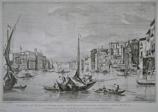 Le grand canal de Venise et l'église de S. Geremia