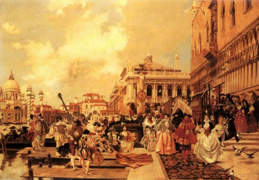 Le carnaval de Venise par François Flameng 